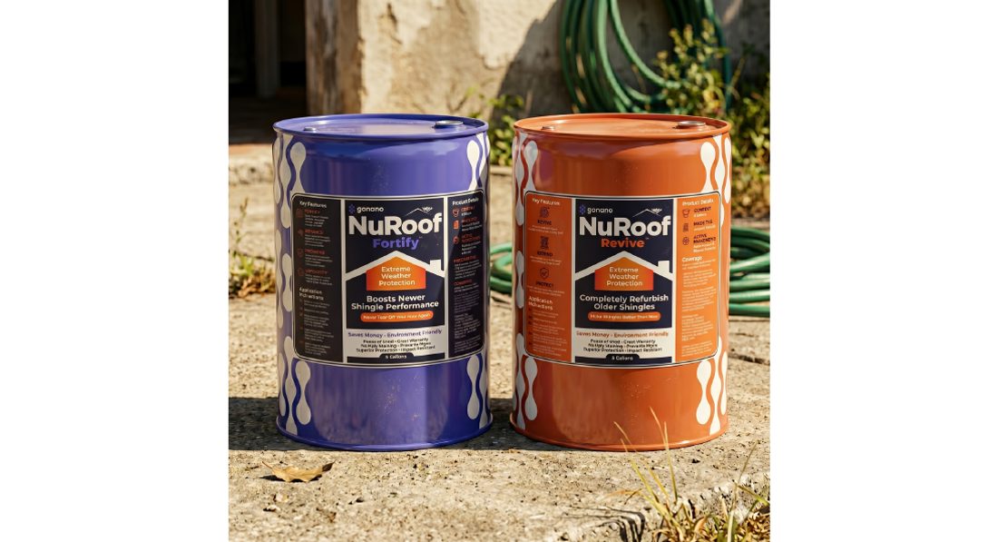 GoNano NuRoof Fortify and Revive 5-gallon containers