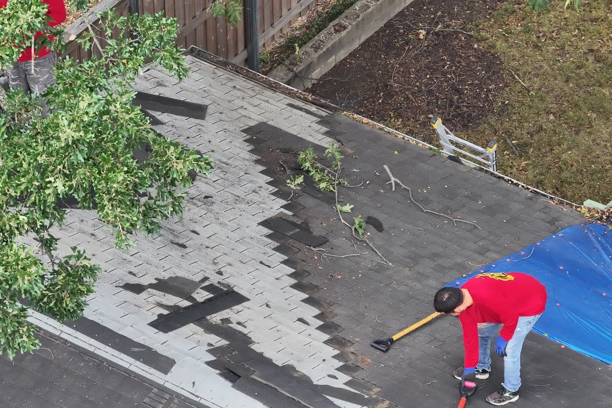 Full tear-off — replacement when the roof has genuinely reached the end