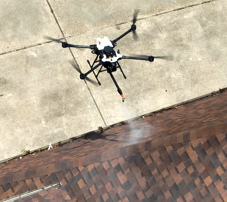 Purpose-built application drone in action